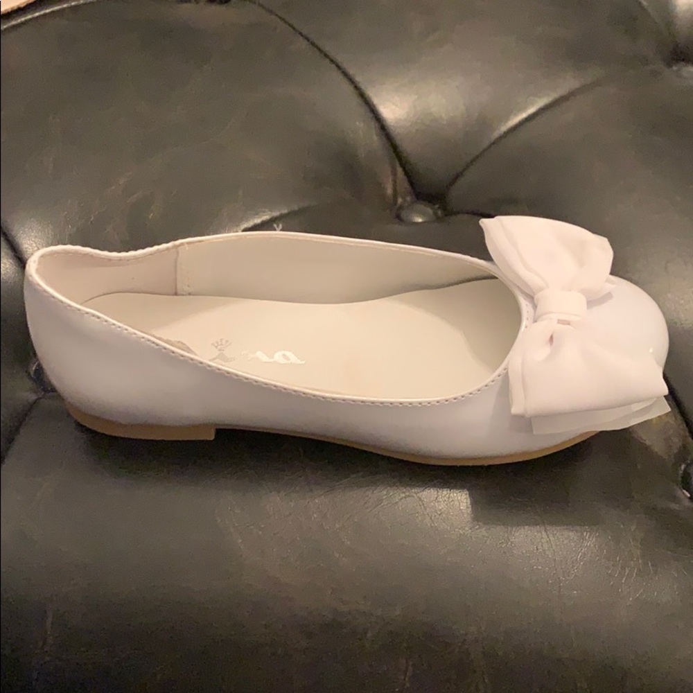 Nina white patent shoes